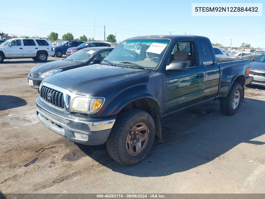 2002 Toyota Tacoma Prerunner VIN: 5TESM92N12Z884432 Lot: 40283174