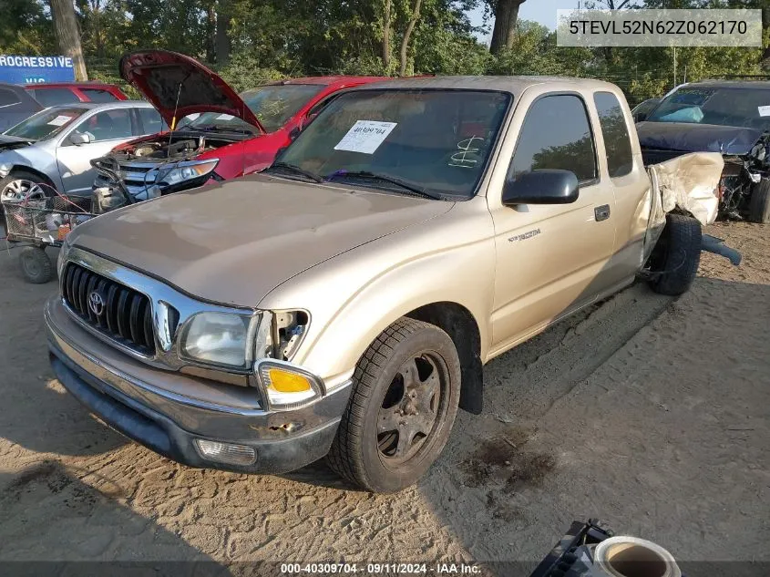 2002 Toyota Tacoma Xtracab VIN: 5TEVL52N62Z062170 Lot: 40309704