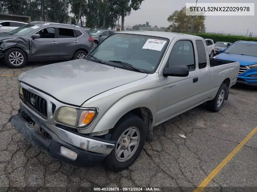 2002 Toyota Tacoma Xtracab VIN: 5TEVL52NX2Z029978 Lot: 40326675