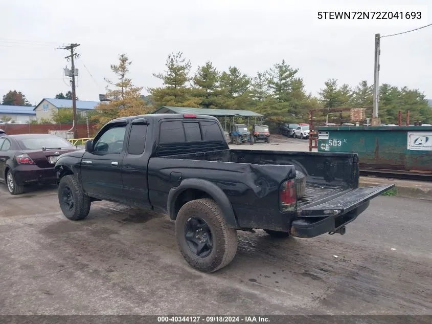 2002 Toyota Tacoma Base V6 VIN: 5TEWN72N72Z041693 Lot: 40344127