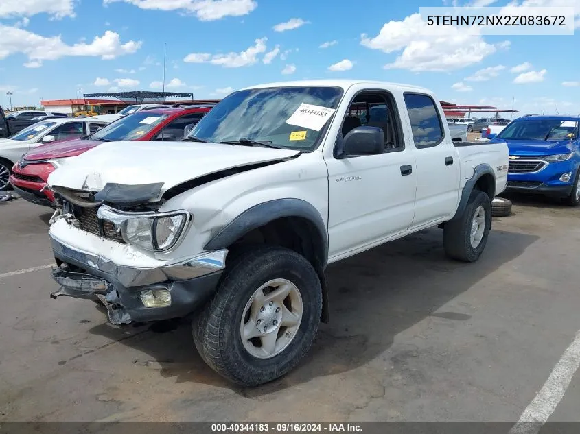 2002 Toyota Tacoma Base V6 VIN: 5TEHN72NX2Z083672 Lot: 40344183