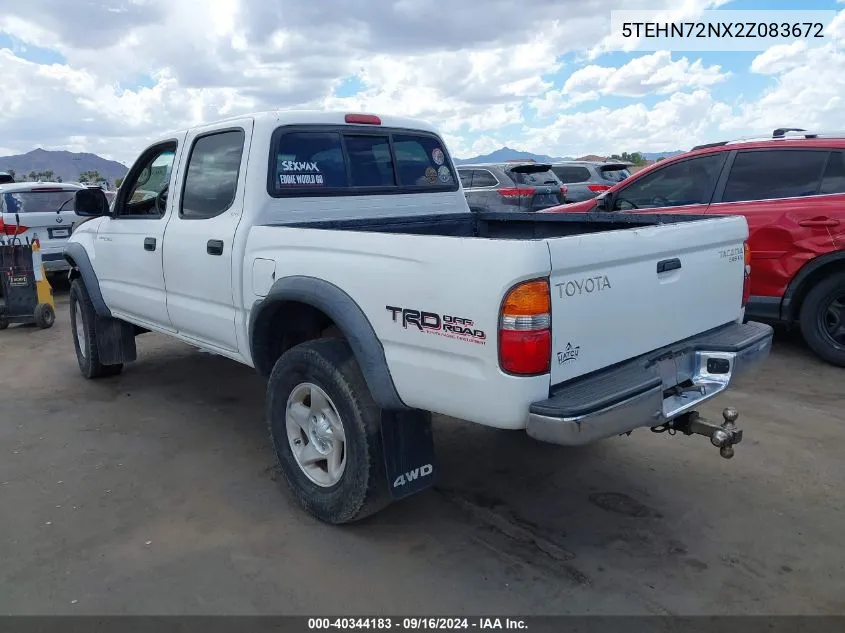 2002 Toyota Tacoma Base V6 VIN: 5TEHN72NX2Z083672 Lot: 40344183