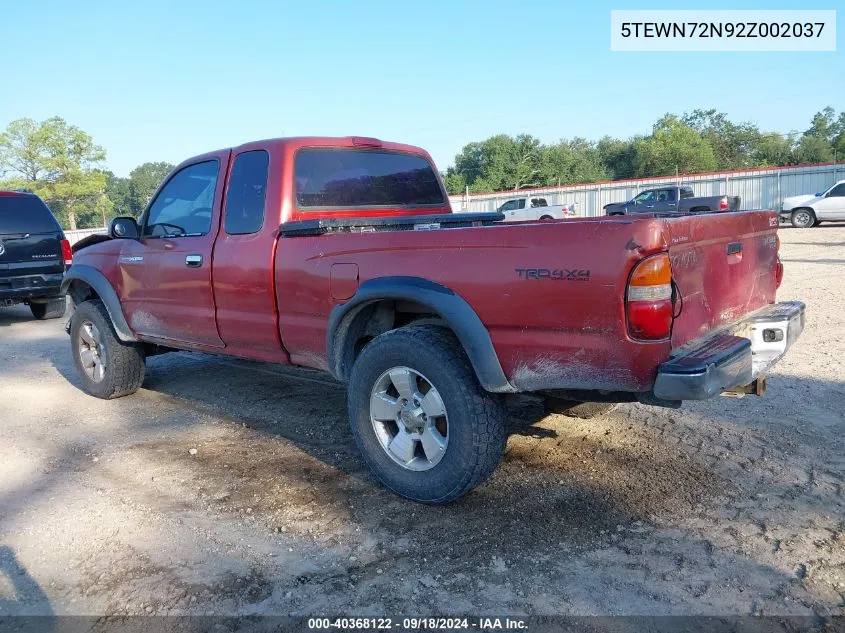 2002 Toyota Tacoma Base V6 VIN: 5TEWN72N92Z002037 Lot: 40368122