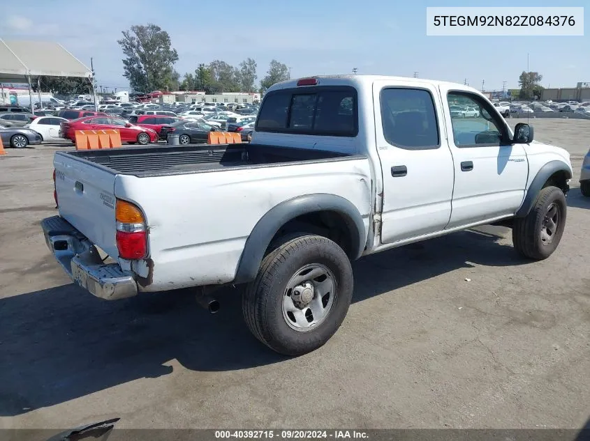 2002 Toyota Tacoma Prerunner VIN: 5TEGM92N82Z084376 Lot: 40392715