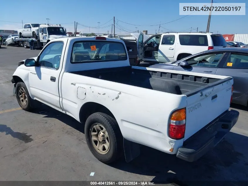 2002 Toyota Tacoma VIN: 5TENL42N72Z050197 Lot: 40412561