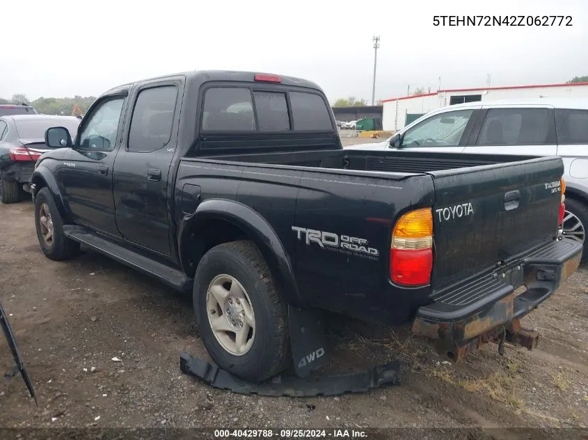 2002 Toyota Tacoma Base V6 VIN: 5TEHN72N42Z062772 Lot: 40429788