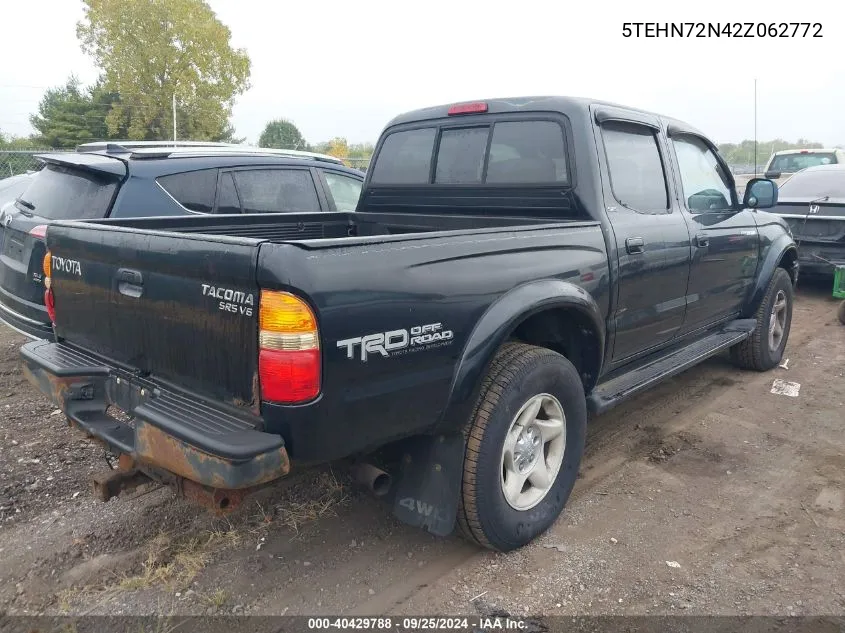 2002 Toyota Tacoma Base V6 VIN: 5TEHN72N42Z062772 Lot: 40429788