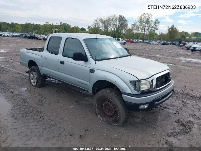 2002 Toyota Tacoma Base V6 VIN: 5TEHN72N62Z886933 Lot: 40433697