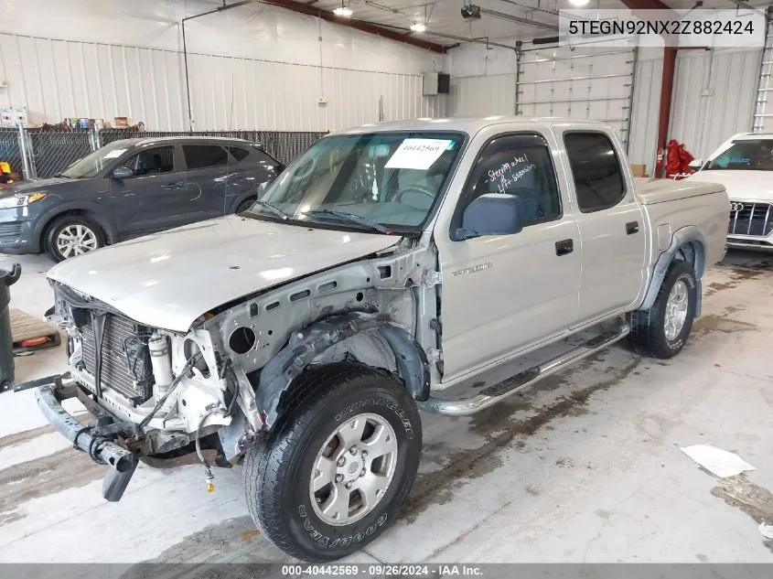 2002 Toyota Tacoma Prerunner V6 VIN: 5TEGN92NX2Z882424 Lot: 40442569