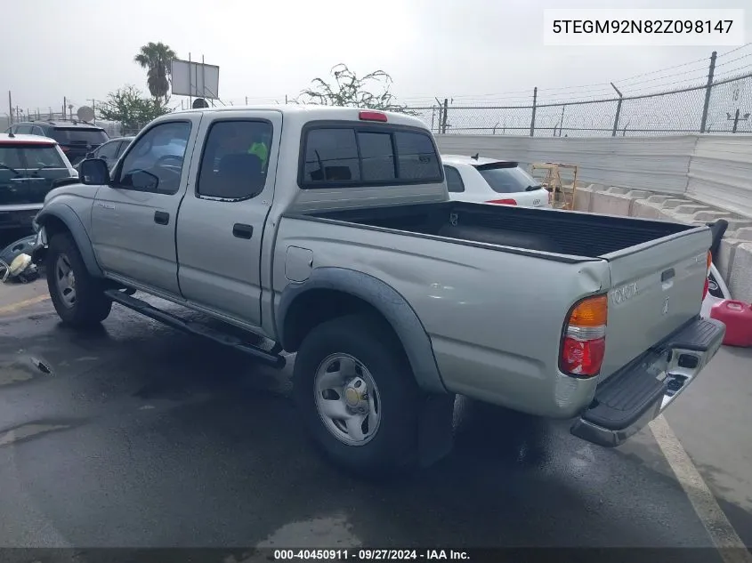 2002 Toyota Tacoma Prerunner VIN: 5TEGM92N82Z098147 Lot: 40450911