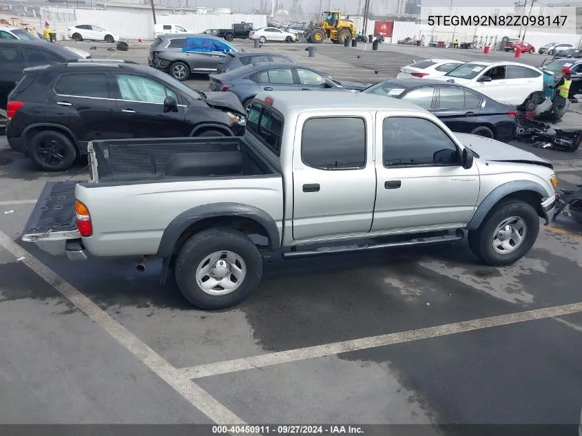 2002 Toyota Tacoma Prerunner VIN: 5TEGM92N82Z098147 Lot: 40450911