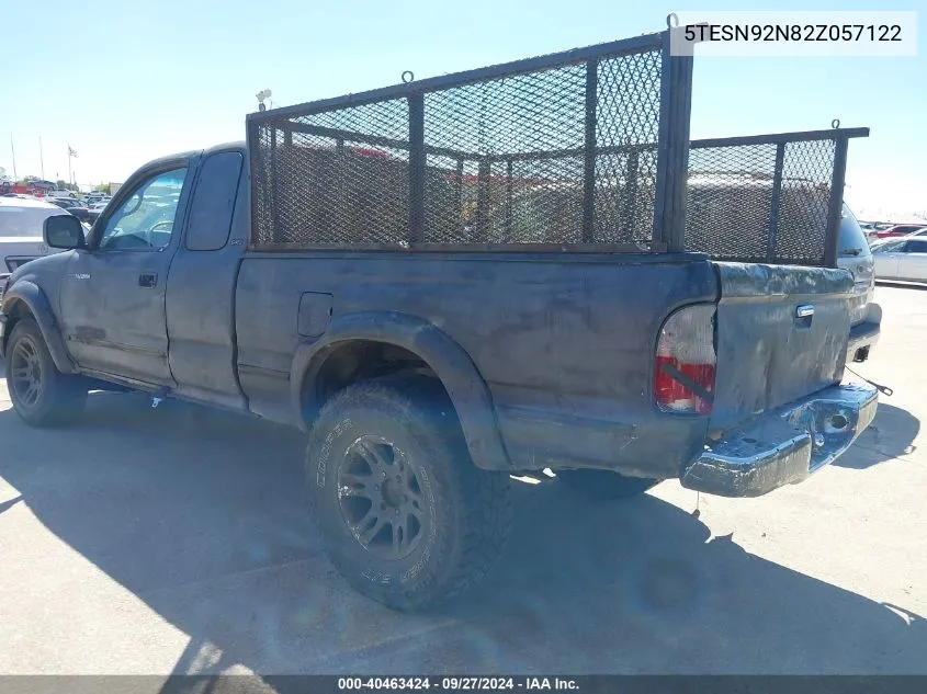 2002 Toyota Tacoma Prerunner V6 VIN: 5TESN92N82Z057122 Lot: 40463424