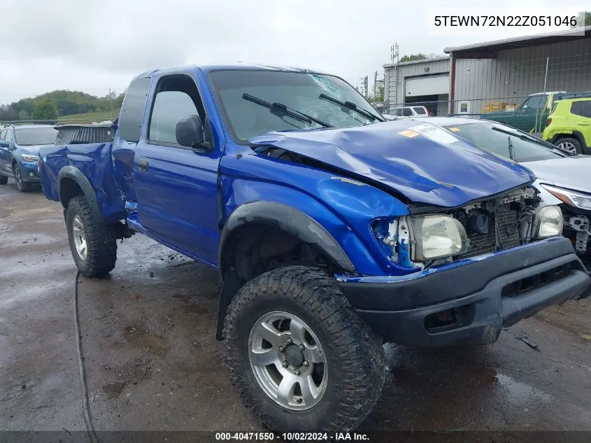 2002 Toyota Tacoma Base V6 VIN: 5TEWN72N22Z051046 Lot: 40471550