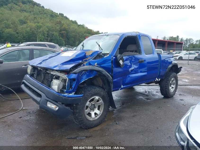 2002 Toyota Tacoma Base V6 VIN: 5TEWN72N22Z051046 Lot: 40471550