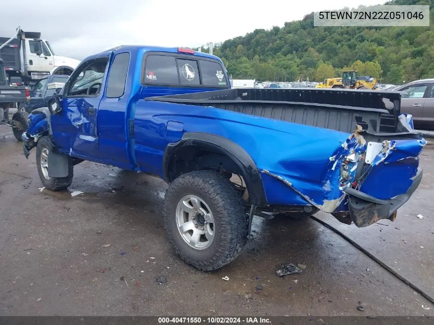 2002 Toyota Tacoma Base V6 VIN: 5TEWN72N22Z051046 Lot: 40471550