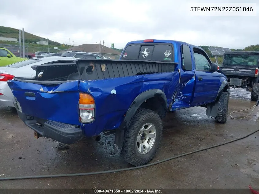 2002 Toyota Tacoma Base V6 VIN: 5TEWN72N22Z051046 Lot: 40471550