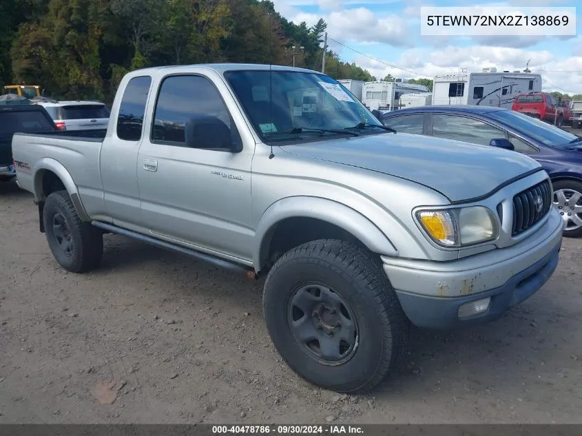 2002 Toyota Tacoma Base V6 VIN: 5TEWN72NX2Z138869 Lot: 40478786