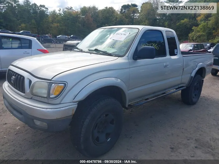 2002 Toyota Tacoma Base V6 VIN: 5TEWN72NX2Z138869 Lot: 40478786