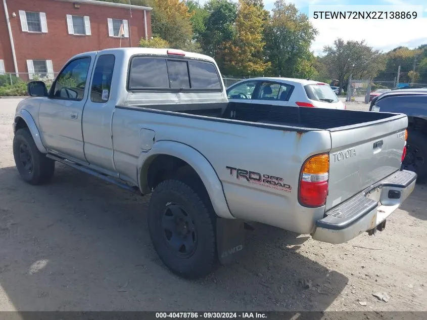 2002 Toyota Tacoma Base V6 VIN: 5TEWN72NX2Z138869 Lot: 40478786