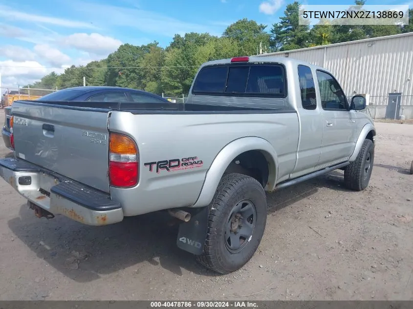 2002 Toyota Tacoma Base V6 VIN: 5TEWN72NX2Z138869 Lot: 40478786