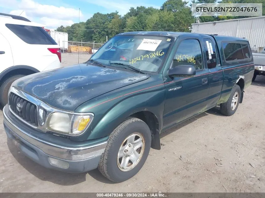 2002 Toyota Tacoma VIN: 5TEVL52N72Z047676 Lot: 40479246