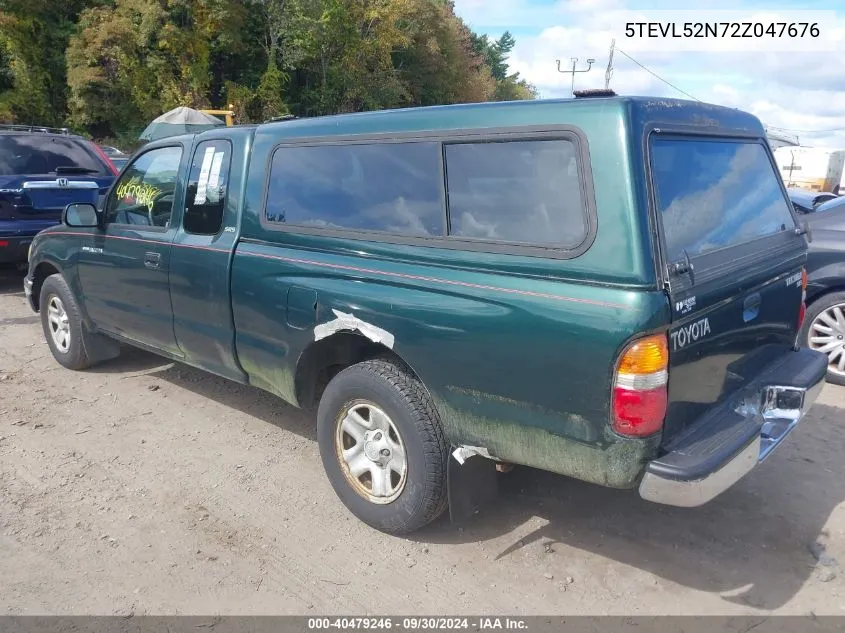 2002 Toyota Tacoma VIN: 5TEVL52N72Z047676 Lot: 40479246