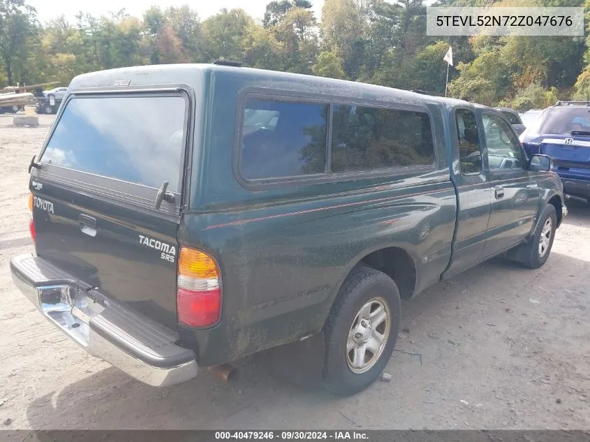 2002 Toyota Tacoma VIN: 5TEVL52N72Z047676 Lot: 40479246