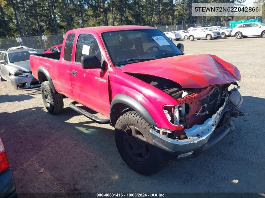 2002 Toyota Tacoma Base V6 VIN: 5TEWN72N62Z042866 Lot: 40501416