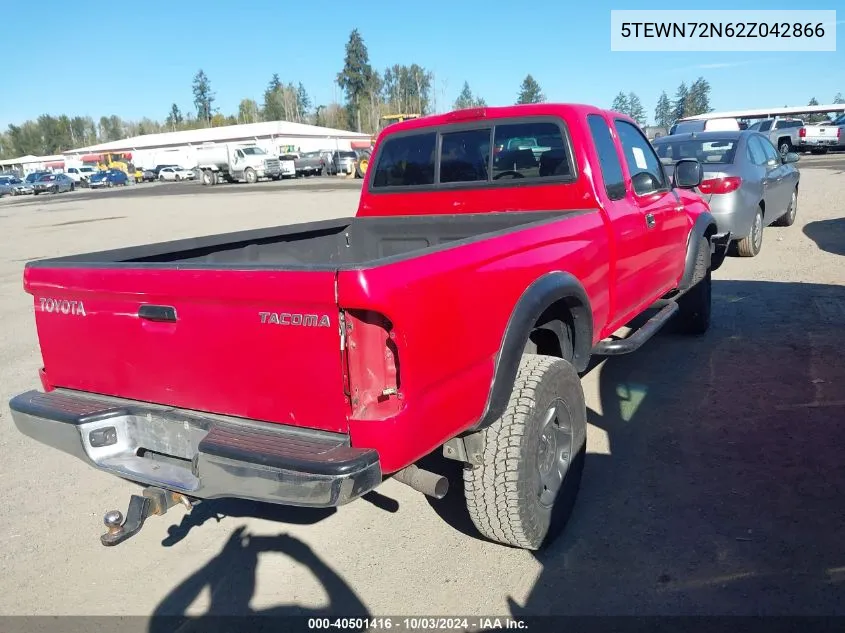 2002 Toyota Tacoma Base V6 VIN: 5TEWN72N62Z042866 Lot: 40501416