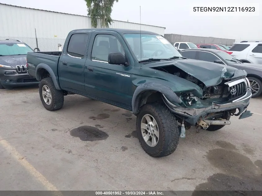 2002 Toyota Tacoma Prerunner V6 VIN: 5TEGN92N12Z116923 Lot: 40501952