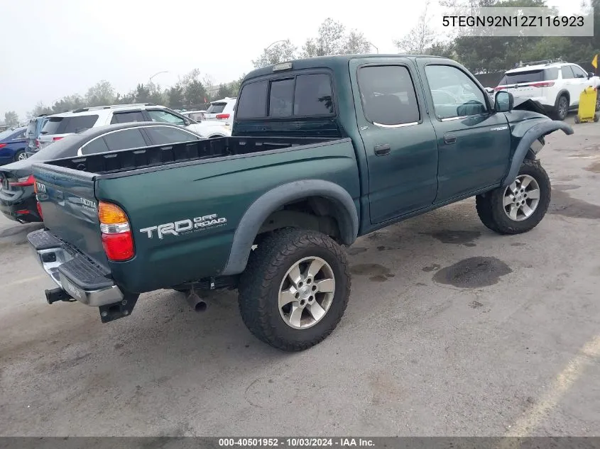 2002 Toyota Tacoma Prerunner V6 VIN: 5TEGN92N12Z116923 Lot: 40501952