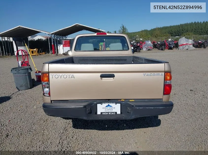 2002 Toyota Tacoma VIN: 5TENL42N52Z894996 Lot: 40508032