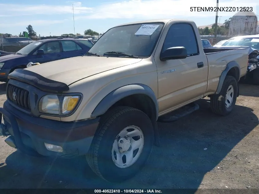 2002 Toyota Tacoma Prerunner VIN: 5TENM92NX2Z012523 Lot: 40522410