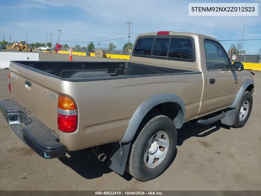 2002 Toyota Tacoma Prerunner VIN: 5TENM92NX2Z012523 Lot: 40522410