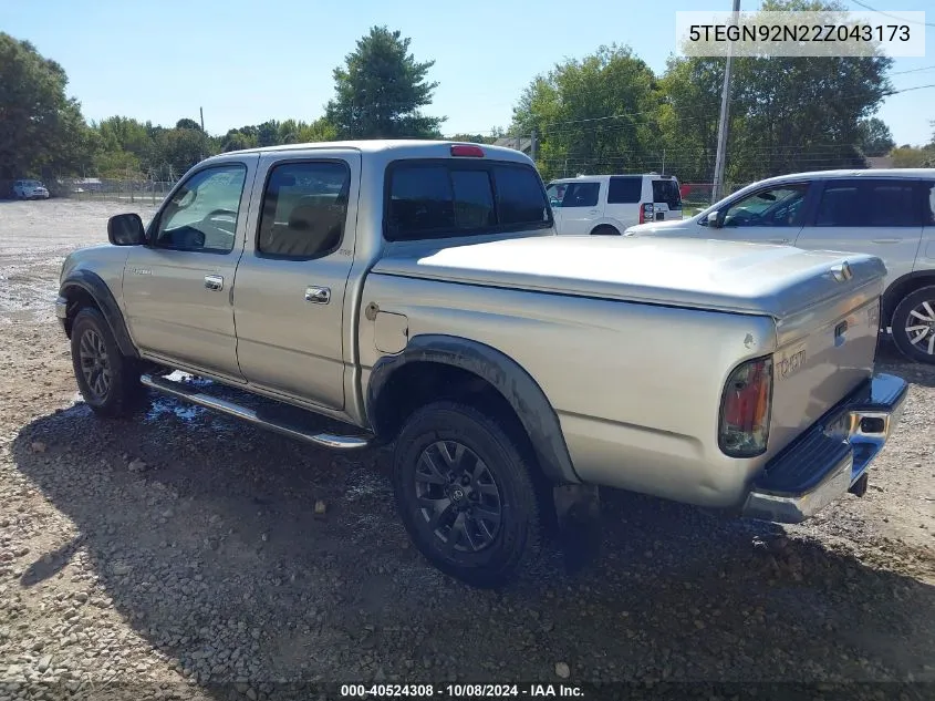 2002 Toyota Tacoma Prerunner V6 VIN: 5TEGN92N22Z043173 Lot: 40524308