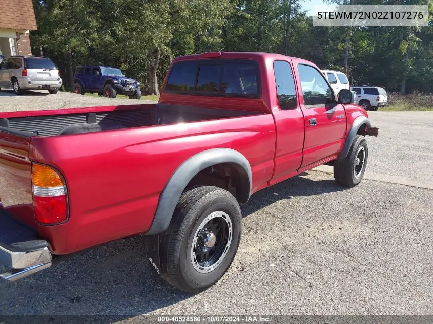 2002 Toyota Tacoma VIN: 5TEWM72N02Z107276 Lot: 40528586