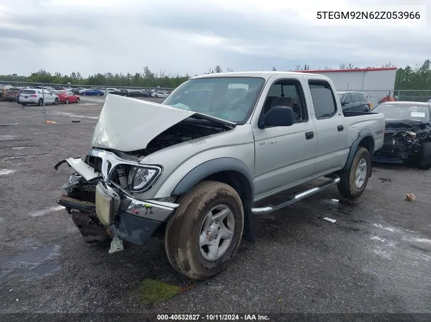 2002 Toyota Tacoma Double Cab Prerunner VIN: 5TEGM92N62Z053966 Lot: 40532827