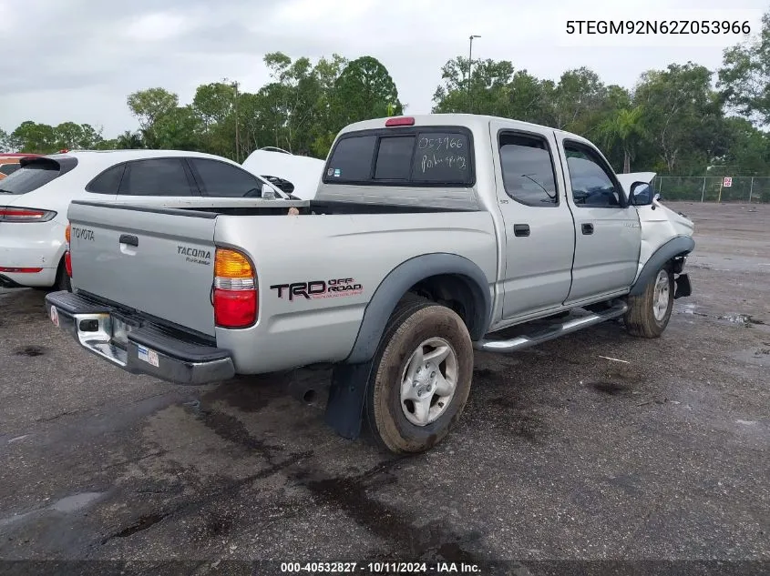 2002 Toyota Tacoma Double Cab Prerunner VIN: 5TEGM92N62Z053966 Lot: 40532827