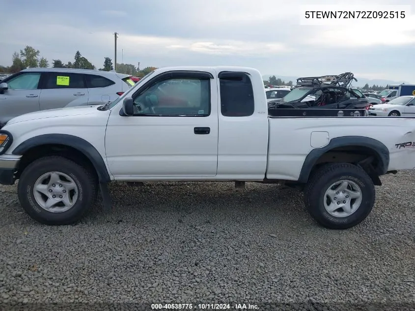 2002 Toyota Tacoma Base V6 VIN: 5TEWN72N72Z092515 Lot: 40538775