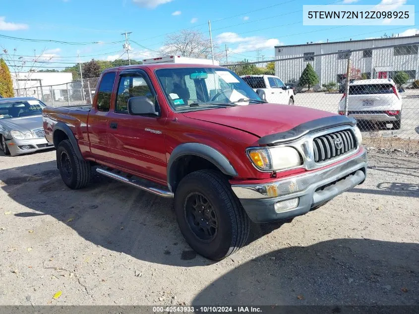 2002 Toyota Tacoma Base V6 VIN: 5TEWN72N12Z098925 Lot: 40543933