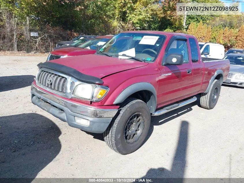 2002 Toyota Tacoma Base V6 VIN: 5TEWN72N12Z098925 Lot: 40543933