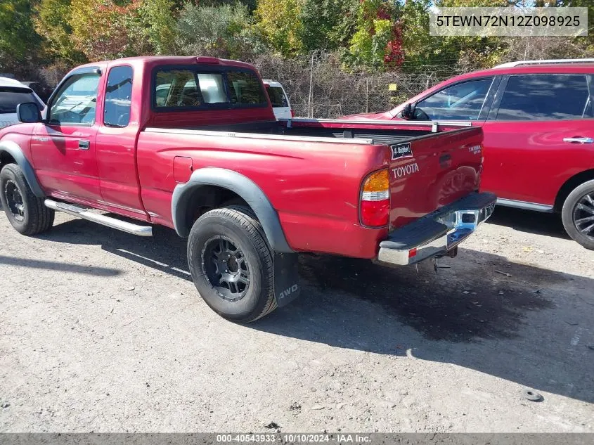 2002 Toyota Tacoma Base V6 VIN: 5TEWN72N12Z098925 Lot: 40543933