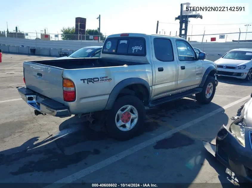 2002 Toyota Tacoma Prerunner V6 VIN: 5TEGN92N02Z142591 Lot: 40608602