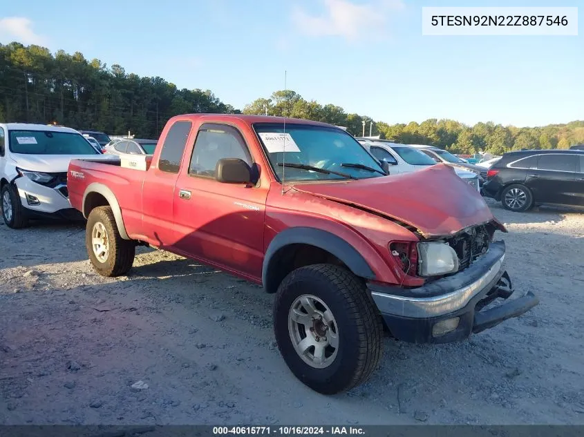 2002 Toyota Tacoma Prerunner V6 VIN: 5TESN92N22Z887546 Lot: 40615771