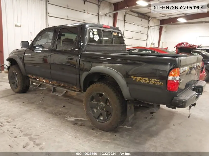 2002 Toyota Tacoma Base V6 VIN: 5TEHN72N52Z094904 Lot: 40639896