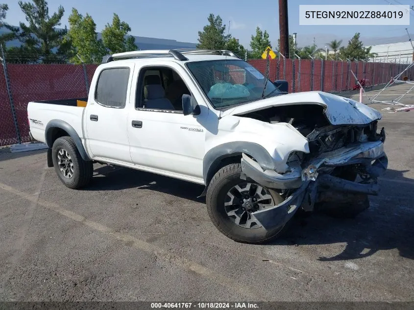 2002 Toyota Tacoma Prerunner V6 VIN: 5TEGN92N02Z884019 Lot: 40641767