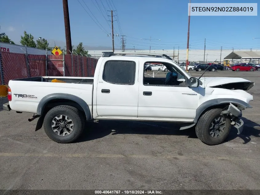 2002 Toyota Tacoma Prerunner V6 VIN: 5TEGN92N02Z884019 Lot: 40641767