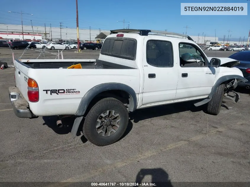 2002 Toyota Tacoma Prerunner V6 VIN: 5TEGN92N02Z884019 Lot: 40641767