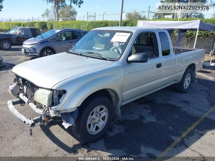 2002 Toyota Tacoma VIN: 5TEVL52NX2Z029978 Lot: 40644412