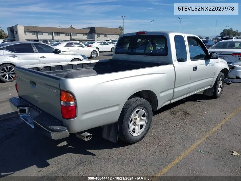 2002 Toyota Tacoma VIN: 5TEVL52NX2Z029978 Lot: 40644412